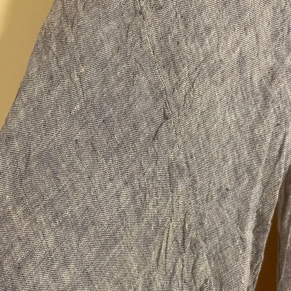 Linen Pant Blue Medium Tall Made in Italy - Picture 3 of 4